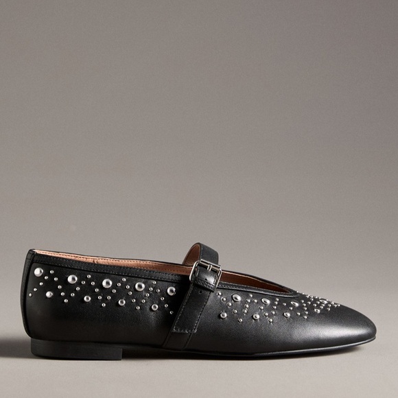 Anthropologie Bibi Lou Studded Mary Jane Flats - Picture 5 of 7